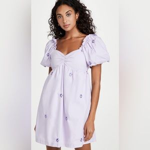 English Factory Puff Sleeve floral dress size small